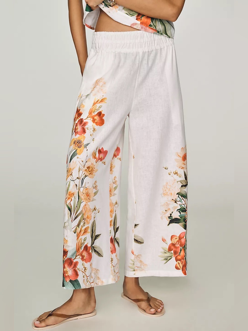 NWT Size XS - Somerset Linen Cotton Pull-On Pants (US$ 128)